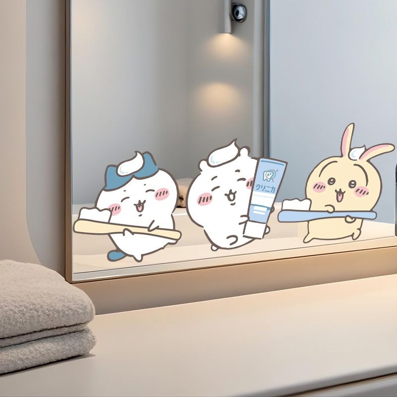 Home Creation Bathroom - Горячая новинка: Наклейки-зеркала Chiikawa с сильным