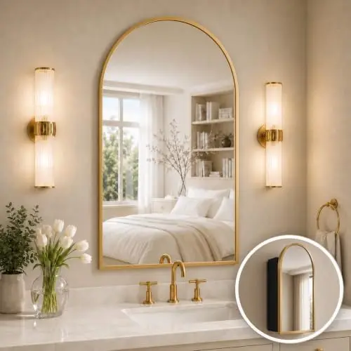 Bathroom Cabinet Mirror - Зеркало-аптечка с арочным дизайном, не требующее