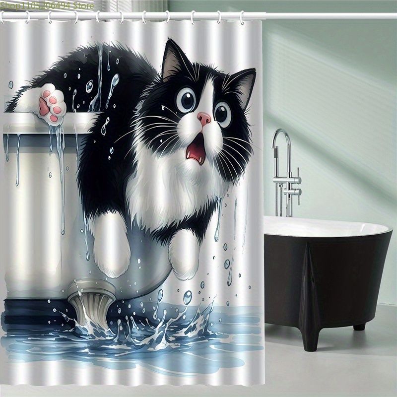 Home Decor Bathroom Ideas - Забавная шторка для душа с изображением