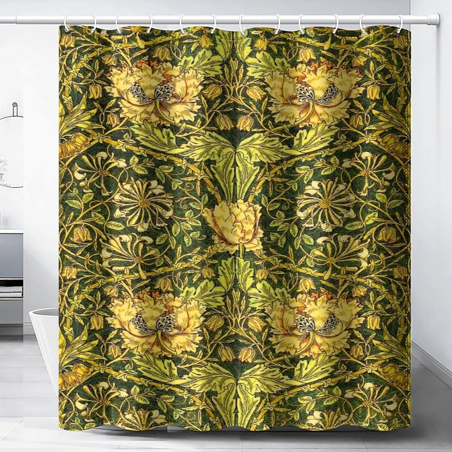 Home Decor Bathroom Ideas - Водонепроницаемая шторка для душа с растительным