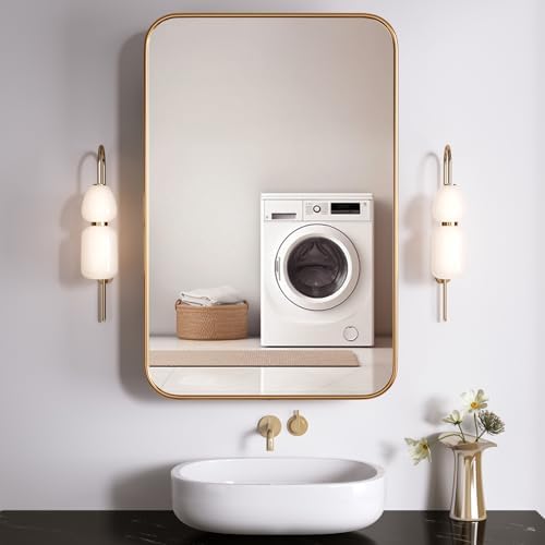 Bathroom Cabinet Mirror - Современный золотой шкафчик для ванной с