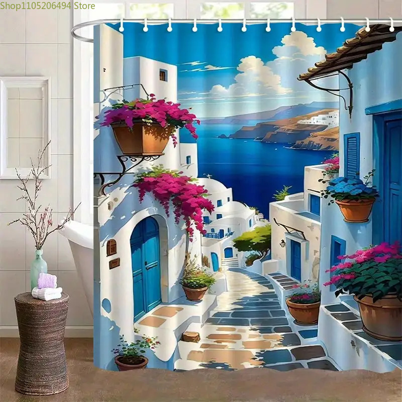 Home Decor Bathroom Ideas - Водонепроницаемая шторка для душа с дизайном