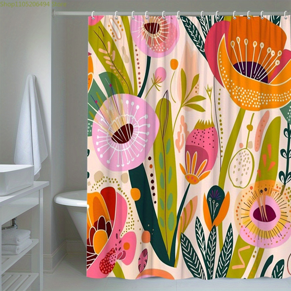 Яркая шторка для душа с цветоч – обзор и цена Home Decor Bathroom Ideas