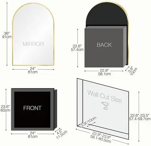 Зеркало-аптечка с арочным диза – обзор и цена Bathroom Cabinet Mirror