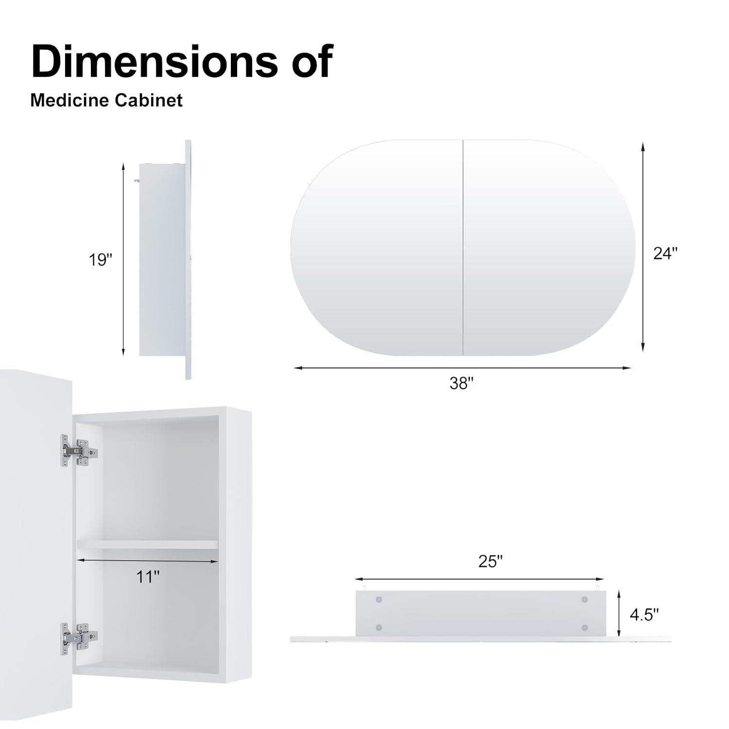 Овальный настенный шкаф для ва – обзор и цена Bathroom Cabinet Mirror