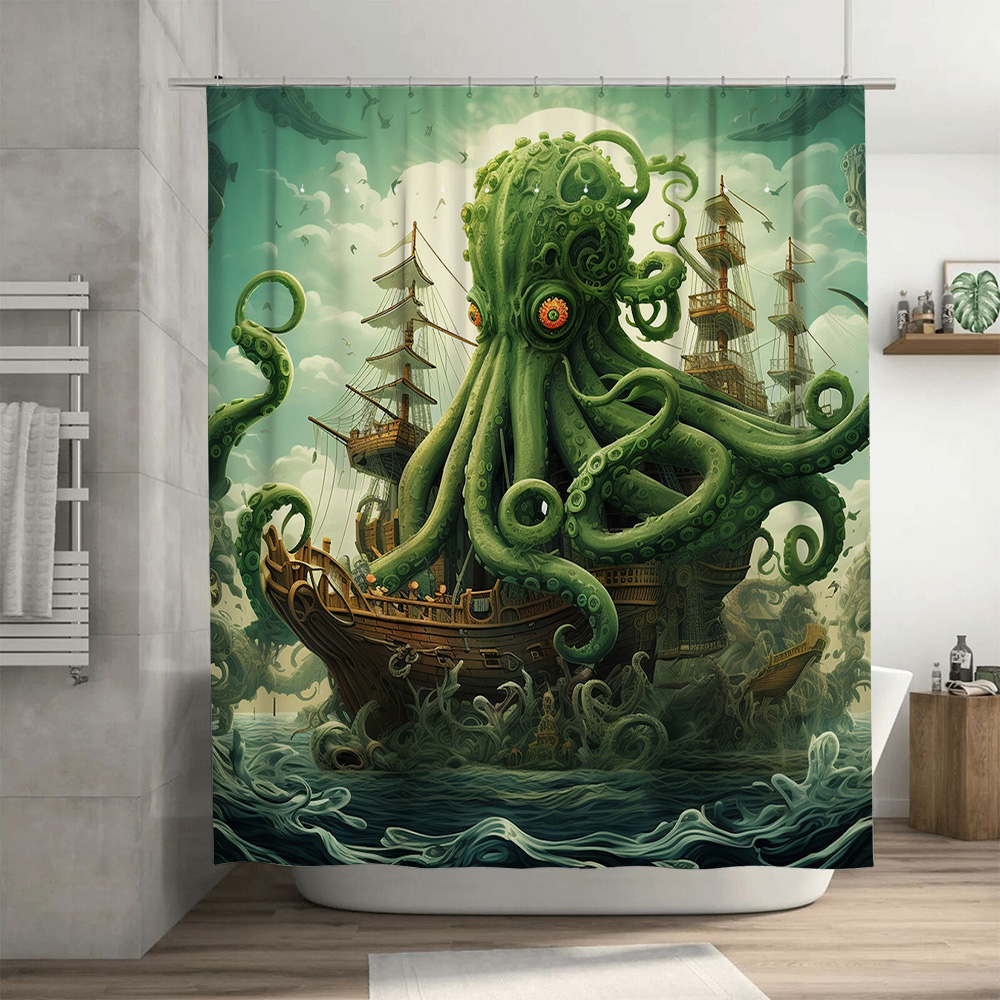 Корабль осьминога, занавеска д – обзор и цена Home Decor Bathroom Ideas