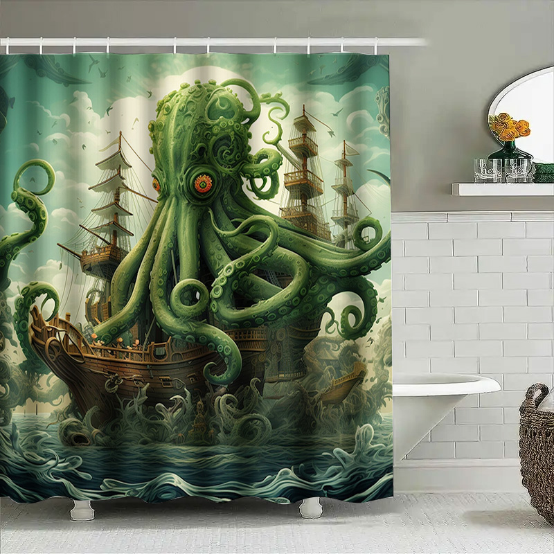 Корабль осьминога, занавеска д – обзор и цена Home Decor Bathroom Ideas