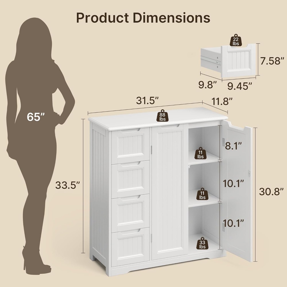 Шкаф для хранения в ванной ком – обзор и цена Home Essentials Bathroom Cabinet