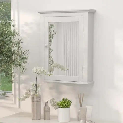 Белый настенный медицинский шк – обзор и цена Bathroom Cabinet Mirror