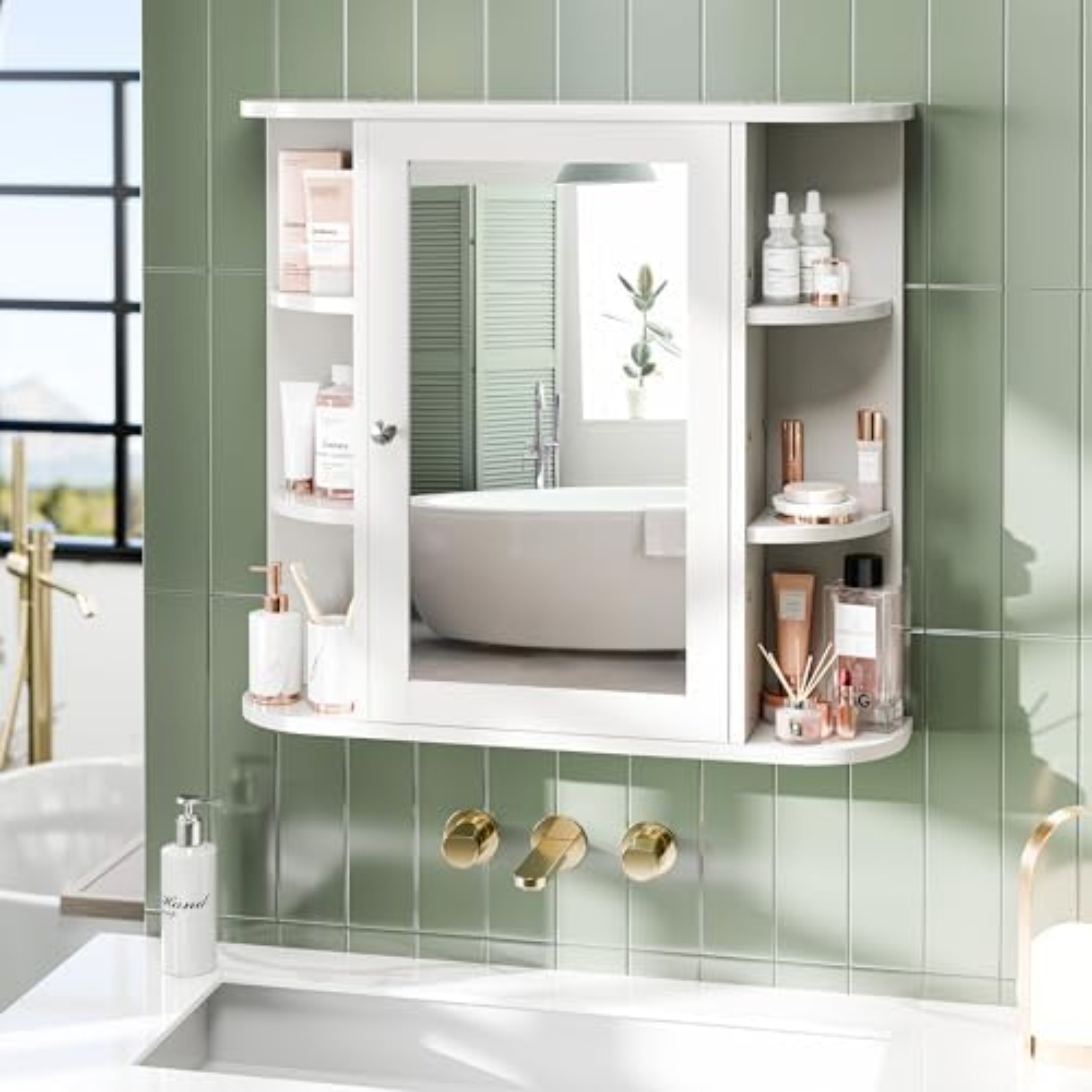Навесной зеркальный шкаф для в – обзор и цена Bathroom Cabinet Mirror